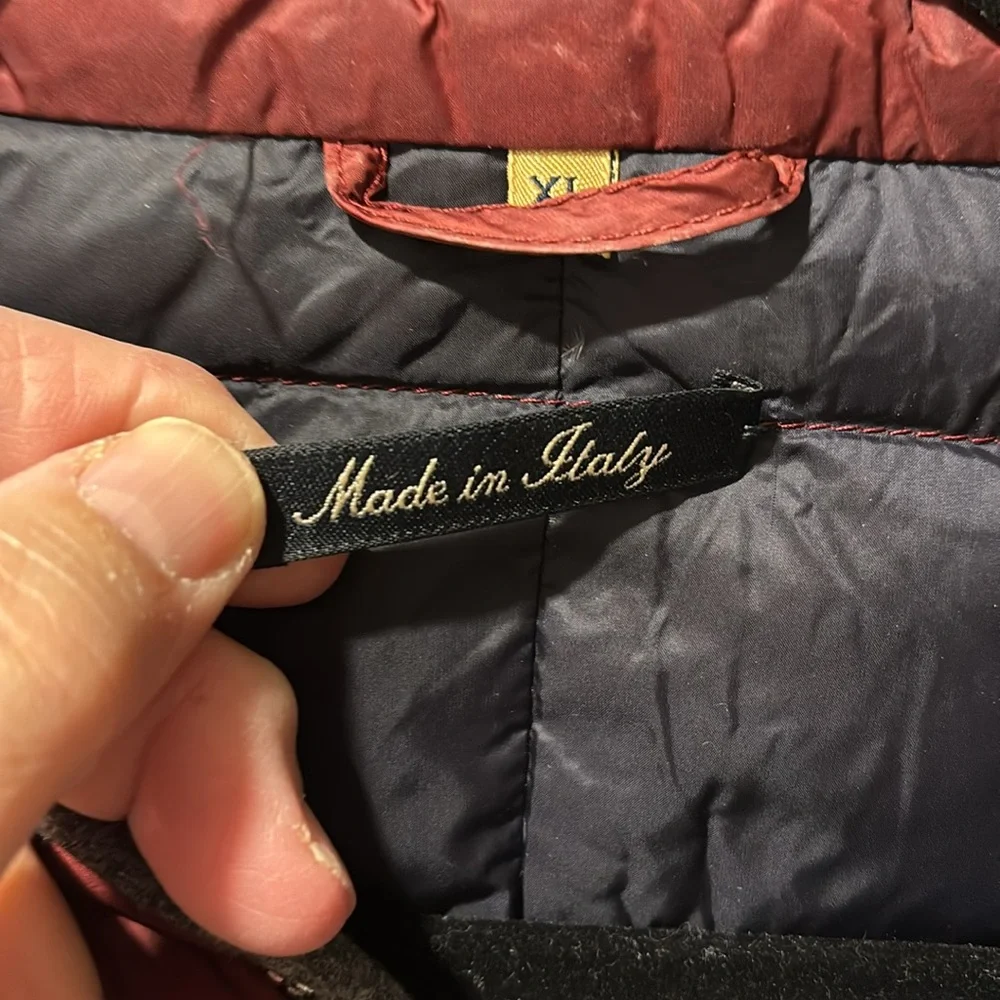 FAY ITALY LADIES BURGUNDY GRAY DOWN QUILT JACKET - Picture 3 of 14
